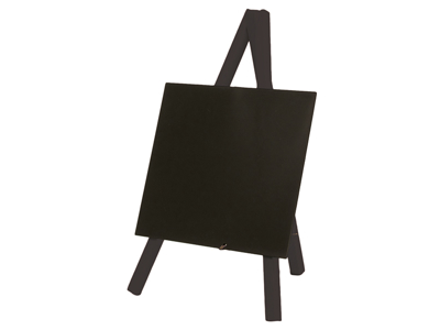 Board with mini easel black lacquered table