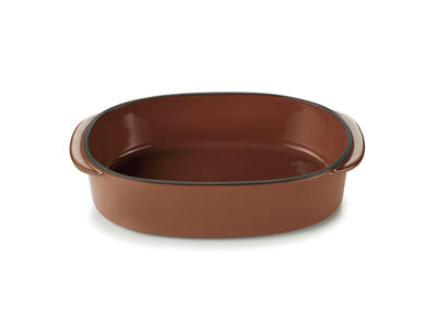Dish Oval 19x13 cm Brown Caractere Culinaire