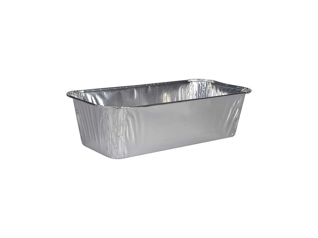 Aluminum tray w/lid 1.5 ltr 12.2x25.1 cm 100-P