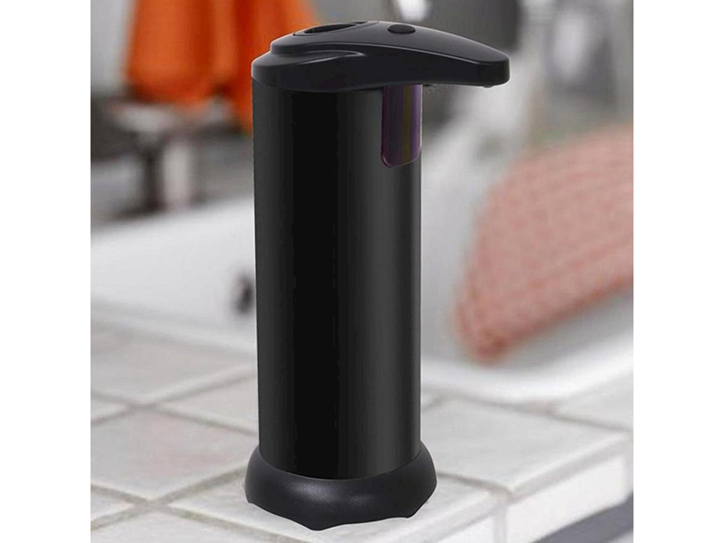 Soap dispenser with sensor Black 7x7x19 cm
