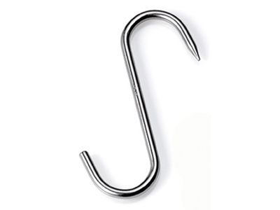 S-hook, stainless steel 140 x 6 mm
