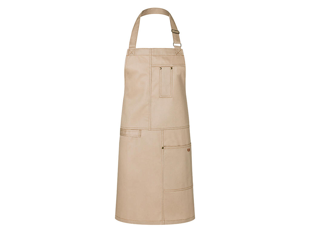 Apron with pockets Beige 68x80 cm