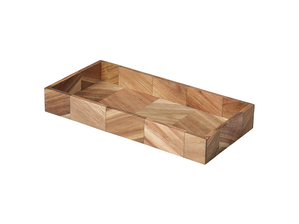 Tray Acacia herringbone 30x15x4 cm