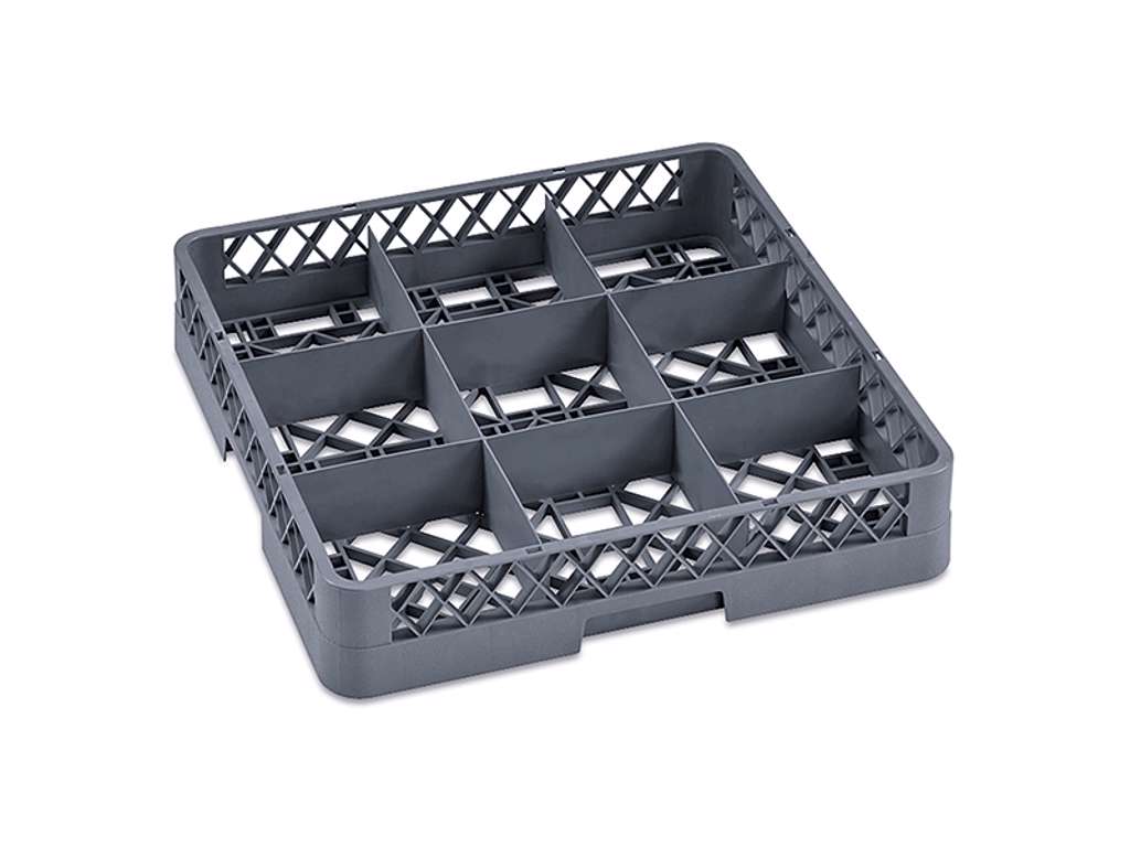 Dishwashing tray for 9 glasses gray