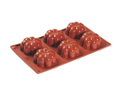 Baking Mold Silicone 1/3 GN, 6 bordelaise