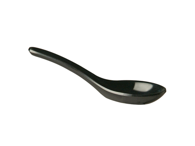 Melamine serving spoon black approx. 13.5 x 4.5