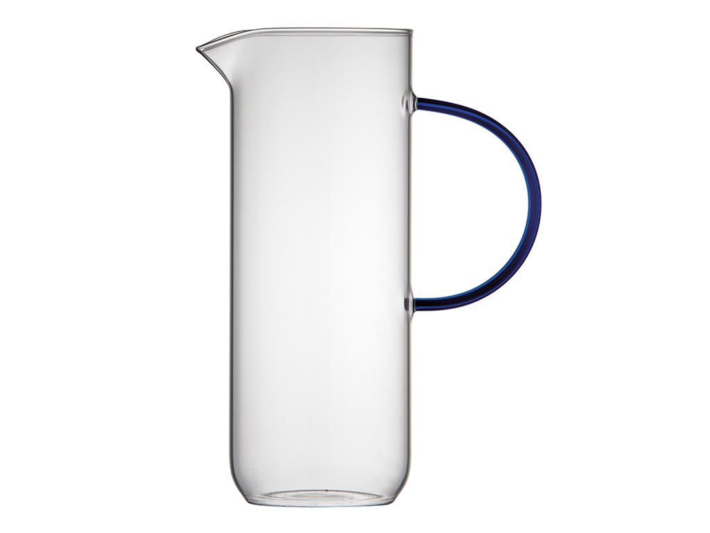 Jug Glass Torino 1.1 liter Clear/Blue