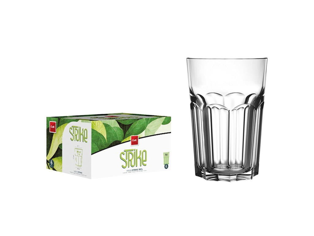Glass 36 cl. Strike 6-pack