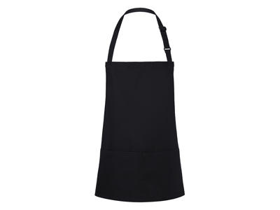 Apron with pockets Black 75x60 cm