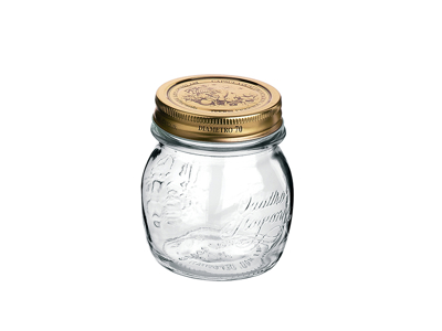 Jam jar with lid Quatro 0.25 l