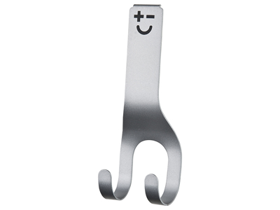 Hook t/magnet double Silver