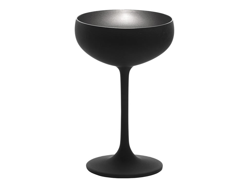 Champagne Bowl - Glass - Black/Silver - 23cl - 147x90mm