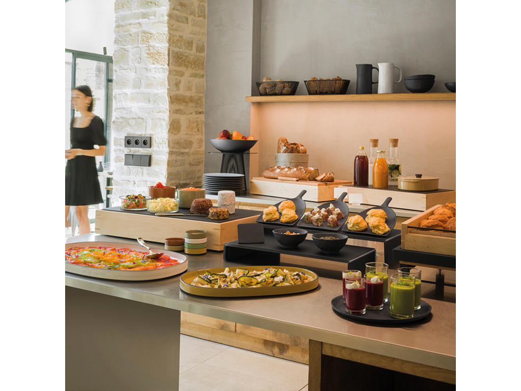 Tray Stackable 39.5x19.5 cm Anthracite Mealplak