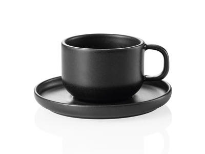 Stoneware Mug Black 220ml - 85x85x60mm - Dishwasher Safe - Oven and Microwave Safe
