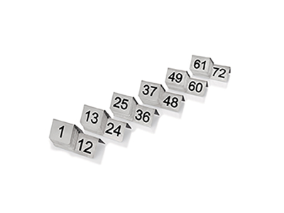 Table numbers set no. 13-24 B:5 cm, H: 4 cm