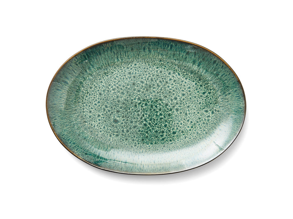 Bitz Plate 36x25 cm Black/Green