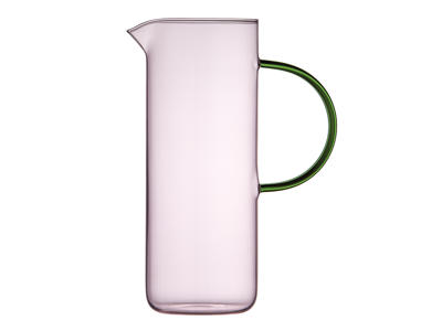 Jug Glass Torino 1.1 liter Pink/Green