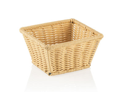 Basket Light Beige 1/6GN 17.5x16x10 cm Weave