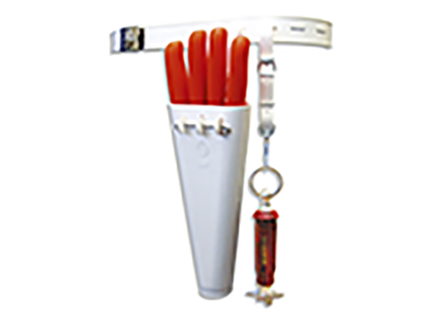 Knife sheath for 4 butcher knives, F. Dick