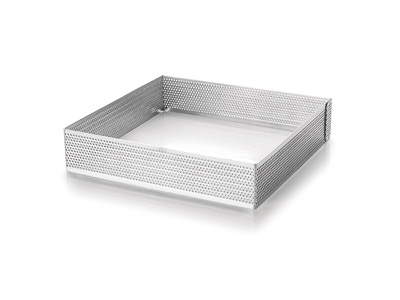 Baking ring square perforated 16x16x3.5