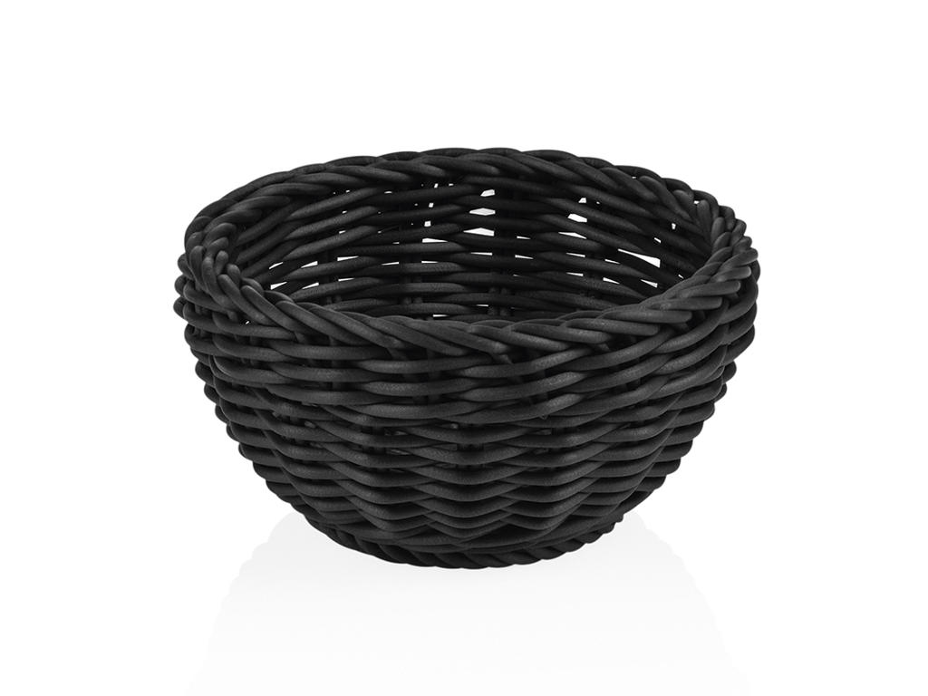 Bread Basket Black Ø16 cm H8 cm Weaver Pro