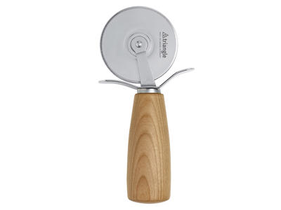 Pizza Cutter - Stainless Steel - Cherry Wood - Ø7cm - 155x70x35mm - 149g