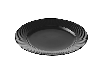 Plate Ø21 cm Groovy Black