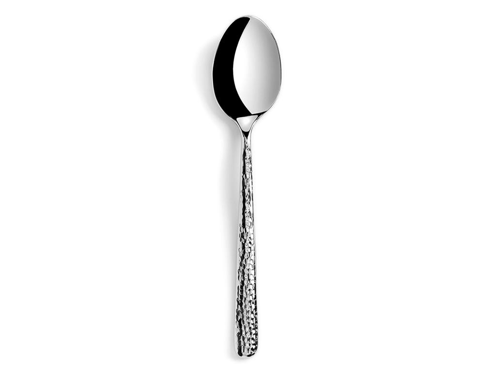 Soup Spoon 20.5 cm Hammered Stainless Steel Courchevel