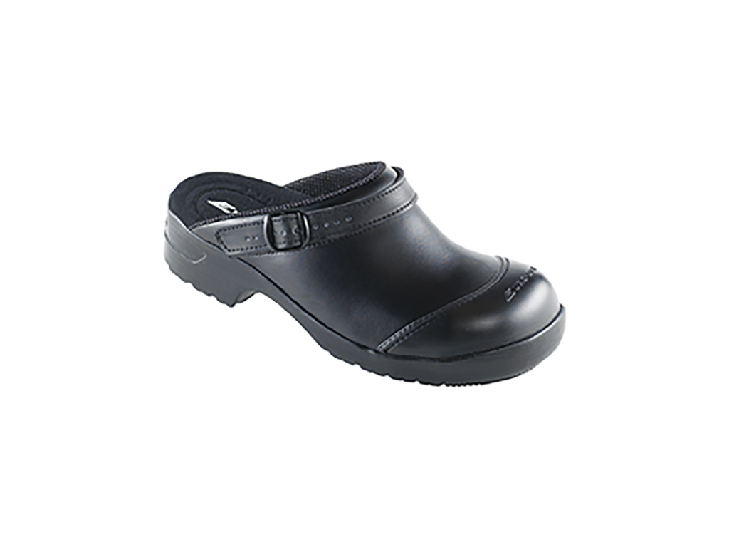 Safety clogs w/o heel cap, black