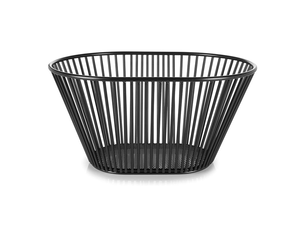 Bread basket Oval 32x24 cm Black metal Inspired By