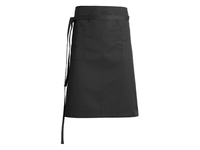 Apron with pockets black 86x60 cm