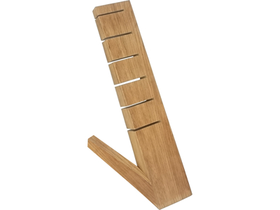 Knife block light wood 6 grooves