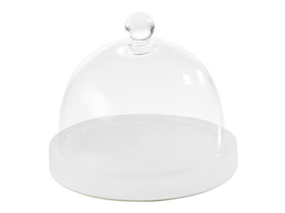 Plate with dome 15 cm White Mealplak