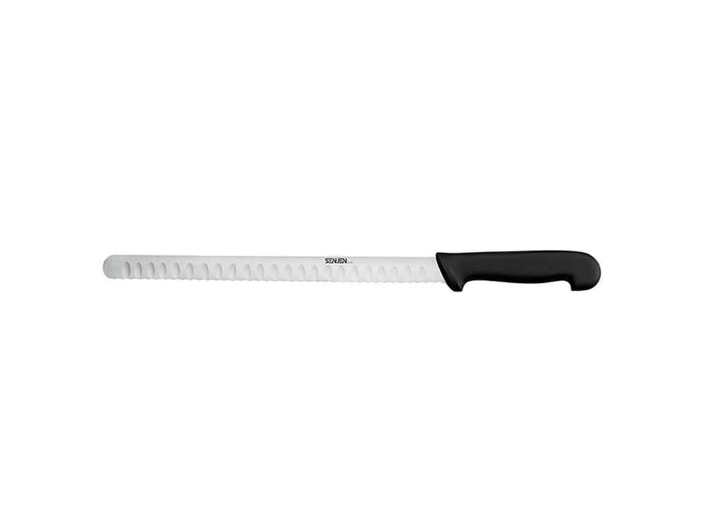 Bagel knife, 30 cm, Senjen Basis, Black, with air and wave cut