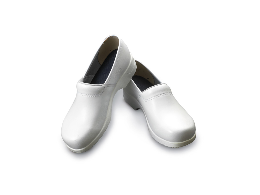 Wooden shoes with heel cap white flex size 38