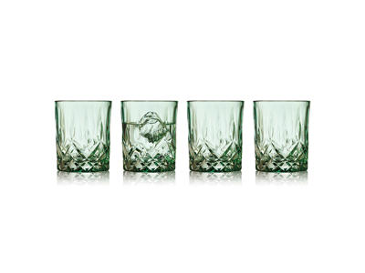 Glass Whisky Sorrento 32 cl 4 pcs. Green