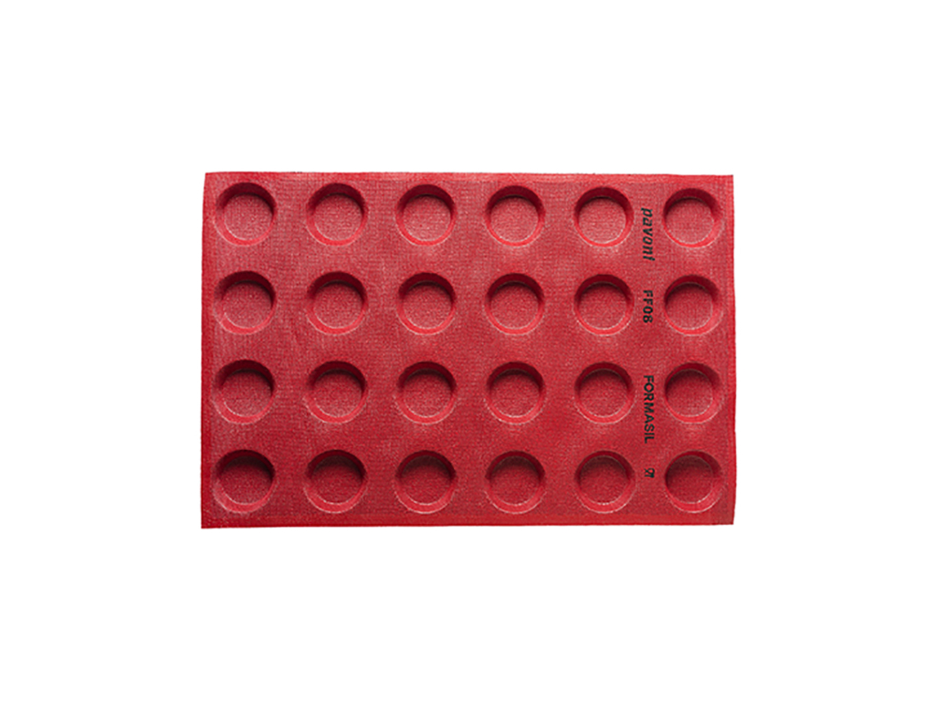 Baking mold Formasil 24 pieces round
