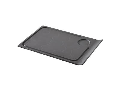 Plate with 1 handle 33x22 cm Unglazed Black Basalt