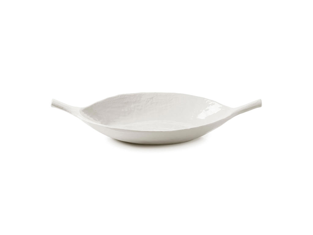 Bowl with 2 handles 33x20 cm White Yli