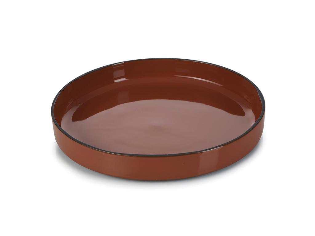 Plate Ø23 cm Brown Caractere