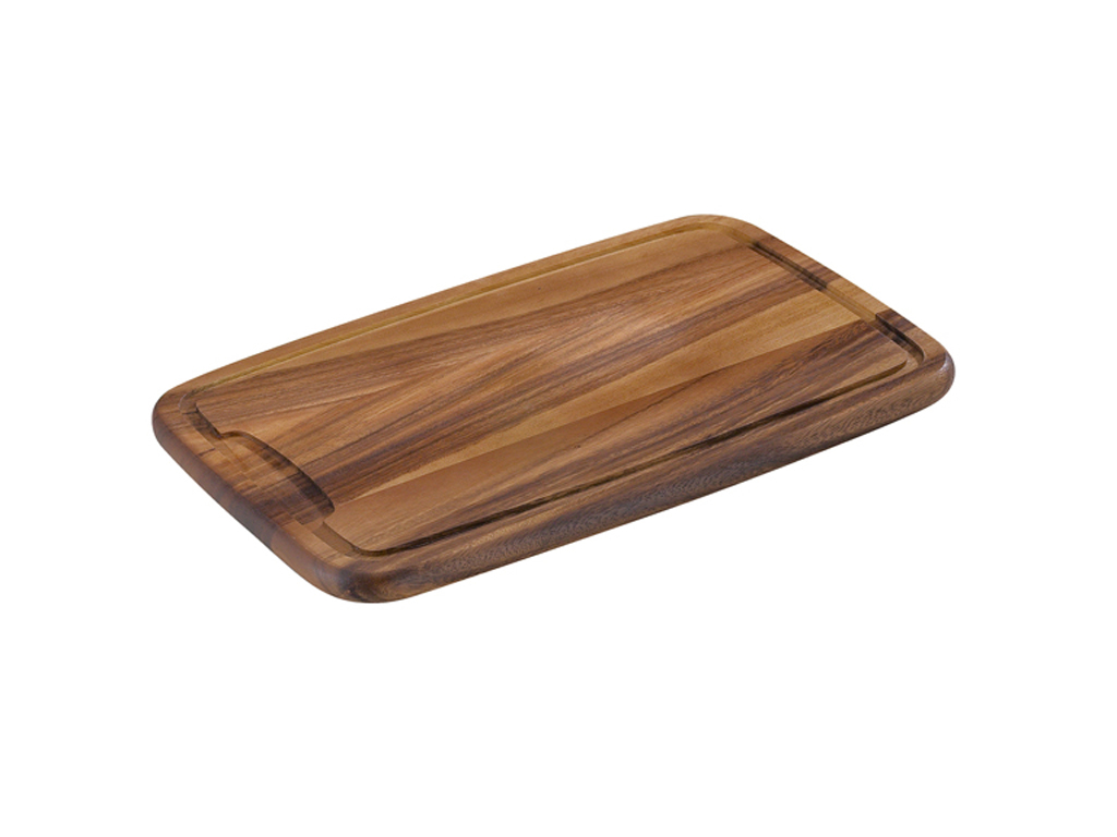 Cutting board 42x27 cm w/groove Acacia wood
