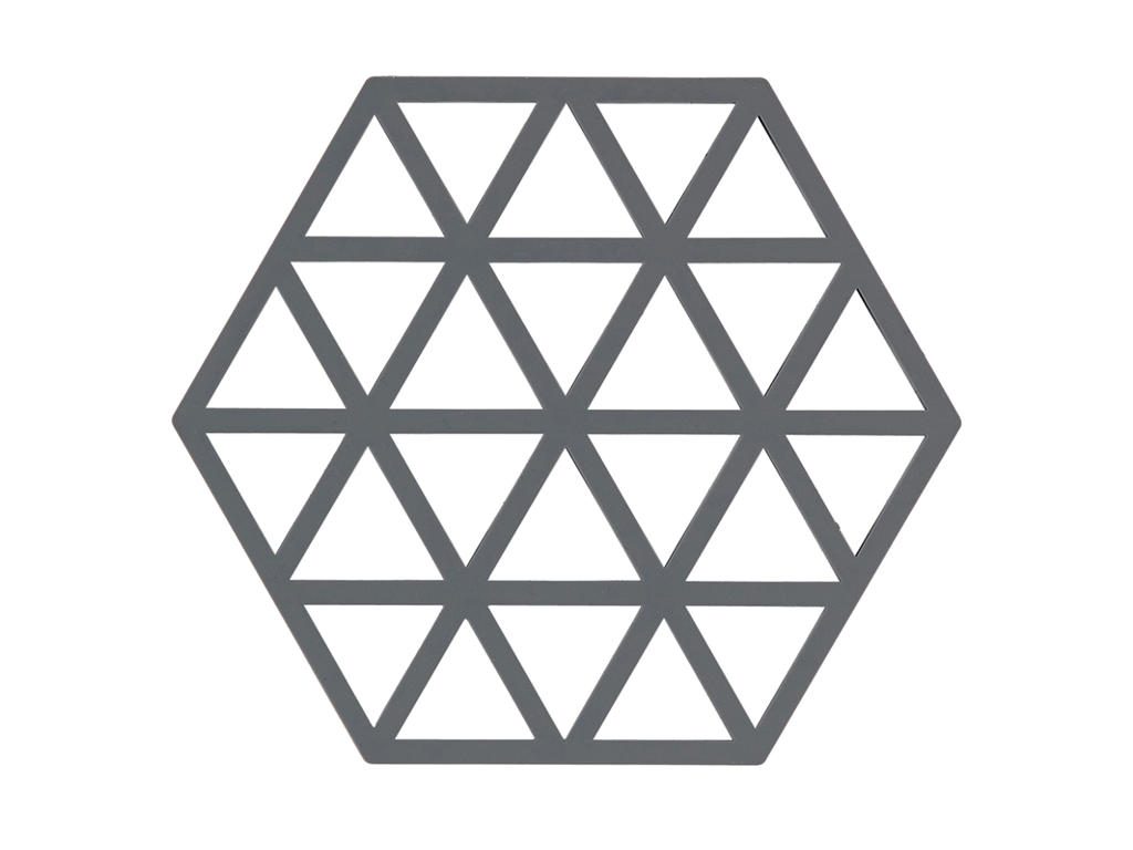 Table mat Zone Triangles 16x14 cm Gray