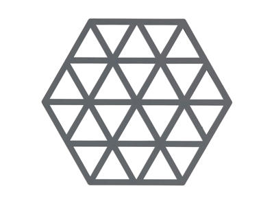 Table mat Zone Triangles 16x14 cm Gray