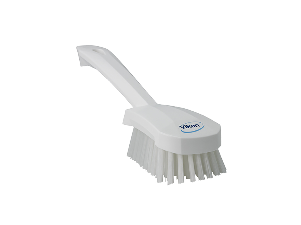Washing brush short handle, white