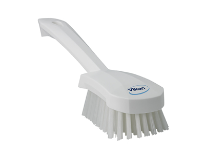 Washing brush short handle, white