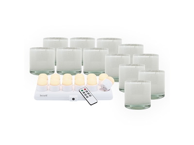 Candle holder AYLA White with White taper candle 12s