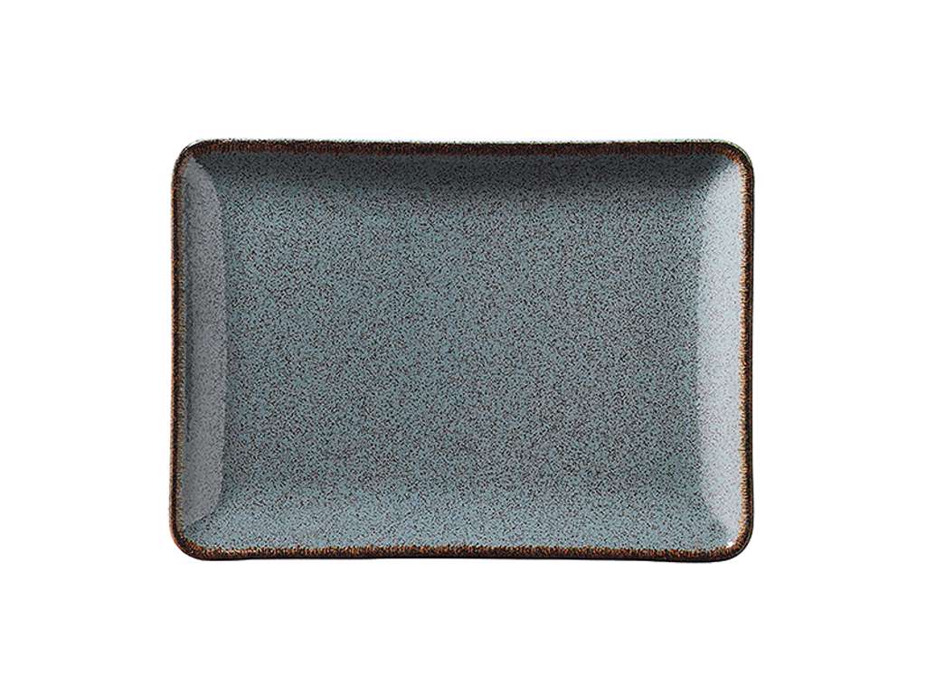 Plate rect 27x20 cm Pearl Blue