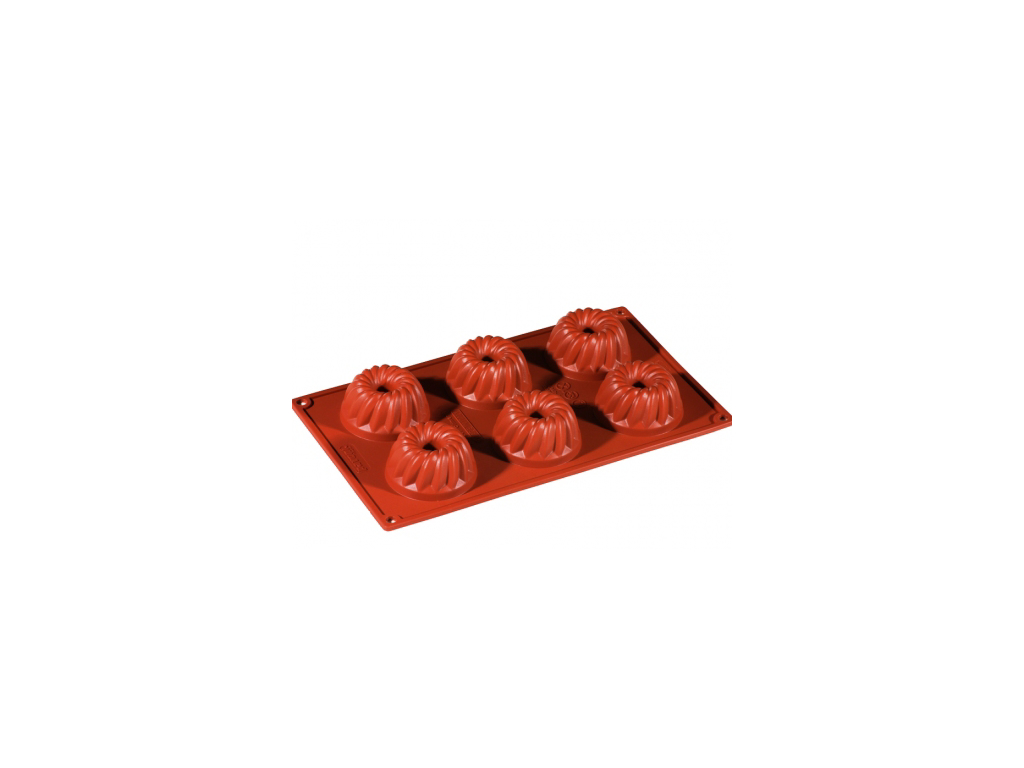 Baking Mold Silicone 1/3 GN, 6 Gugelhopf