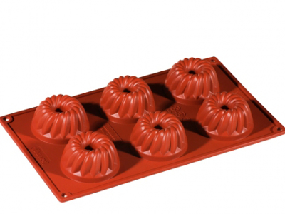 Baking Mold Silicone 1/3 GN, 6 Gugelhopf