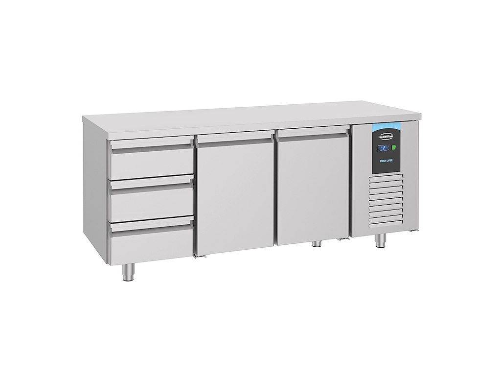 Refrigerated display case 2 doors and 3 drawers -2/+8